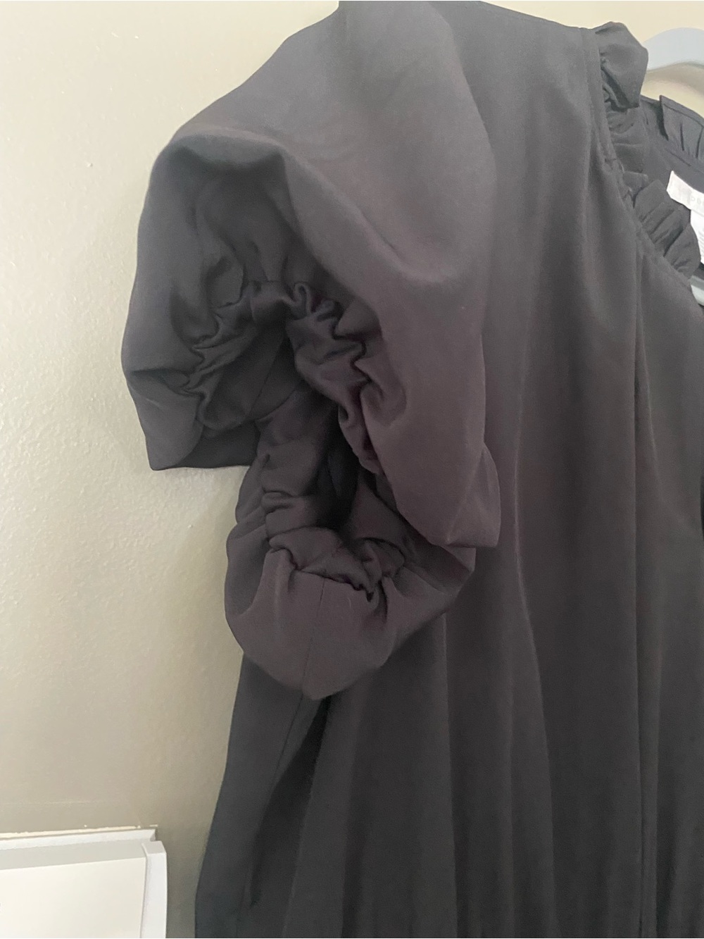 NWT LONDON TIMES Black Bubble Sleeve Tiered A-Line Maxi Dress Size XL - Picture 3 of 8